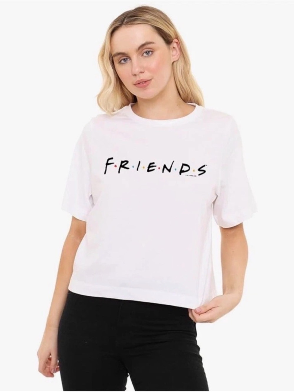 NWT~White “FRIENDS” T-Shirt Size L